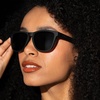 image:imagegoodr A Unicorns Calamity Polarized Sunglasses Medium Sized OG Black Solid Frames with Black NonReflective Glare Reducing Lenses UV400 Protection No Slip No Bounce