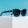 image:imagegoodr Glam G Polarized Sunglasses Women  Medium Fit CatEye Frames UV400 GradientMirrored Lenses No Slip Multi StylesIts Noir  Darling