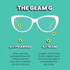 image:imagegoodr Glam G Polarized Sunglasses Women  Medium Fit CatEye Frames UV400 GradientMirrored Lenses No Slip Multi StylesRainbow Runway Ready