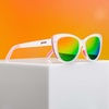 image:imagegoodr Glam G Polarized Sunglasses Women  Medium Fit CatEye Frames UV400 GradientMirrored Lenses No Slip Multi StylesRainbow Runway Ready
