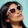 image:imagegoodr Glam G Polarized Sunglasses Women  Medium Fit CatEye Frames UV400 GradientMirrored Lenses No Slip Multi StylesRose Retail Therapy V2