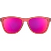 image:imagegoodr Phoenix At A Bloody Mary Bar Polarized Sunglasses for Men amp Women Medium Sized OG Dark Red Translucent Frames with Rose Mirrored Reflective Lens UV400 Protection No Slip No Bounce