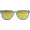 image:imagegoodr Sunbathing with Wizards Polarized Sunglasses Medium Sized OG Light Blue Translucent Frames with Gold Mirrored Reflective Lenses UV400 Protection No Slip No Bounce