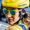 image:imagegoodr Swedish Meatball Hangover Polarized Sunglasses Medium Sized OG Yellow Translucent Frames with Blue Mirrored Reflective Lens UV400 Protection No Slip No Bounce
