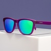 image:imagegoodr Gardening with a Kraken Polarized Sunglasses for Men amp Women Medium Sized OG Dark Purple Translucent Lens with Light Green Mirrored Reflective Lens UV400 Protection No Slip No Bounce