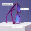 image:imagegoodr Gardening with a Kraken Polarized Sunglasses for Men amp Women Medium Sized OG Dark Purple Translucent Lens with Light Green Mirrored Reflective Lens UV400 Protection No Slip No Bounce