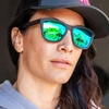 image:imagegoodr Silverback Squat Mobility Polarized Sunglasses for Men amp Women Medium Sized OG Dark Gray Translucent Frames with Light Green Mirrored Reflective Lenses UV400 Protection No Slip No Bounce