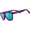 image:imagegoodr Gardening with a Kraken Polarized Sunglasses for Men amp Women Medium Sized OG Dark Purple Translucent Lens with Light Green Mirrored Reflective Lens UV400 Protection No Slip No Bounce
