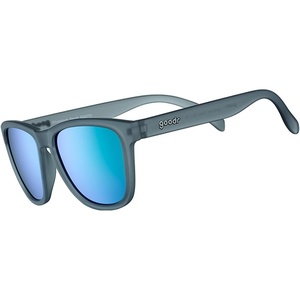 image:imagegoodr Silverback Squat Mobility Polarized Sunglasses for Men amp Women Medium Sized OG Dark Gray Translucent Frames with Light Green Mirrored Reflective Lenses UV400 Protection No Slip No Bounce