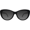 image:imagegoodr Its Noir Darling Polarized Sunglasses  Medium Sized Glam G Black Solid Frames with Black Gradient Lenses Light Gold Accents UV400 Protection No Slip No Bounce