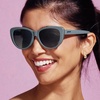 image:imagegoodr Glam G Polarized Sunglasses Women  Medium Fit CatEye Frames UV400 GradientMirrored Lenses No Slip Multi StylesNot Gray  Diet Black