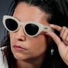 image:imagegoodr Lunar Nuptials by Lolo Polarized Sunglasses for Men amp Women  Cream Frame with Black Lens UV400 No Slip No Bounce No Tangle