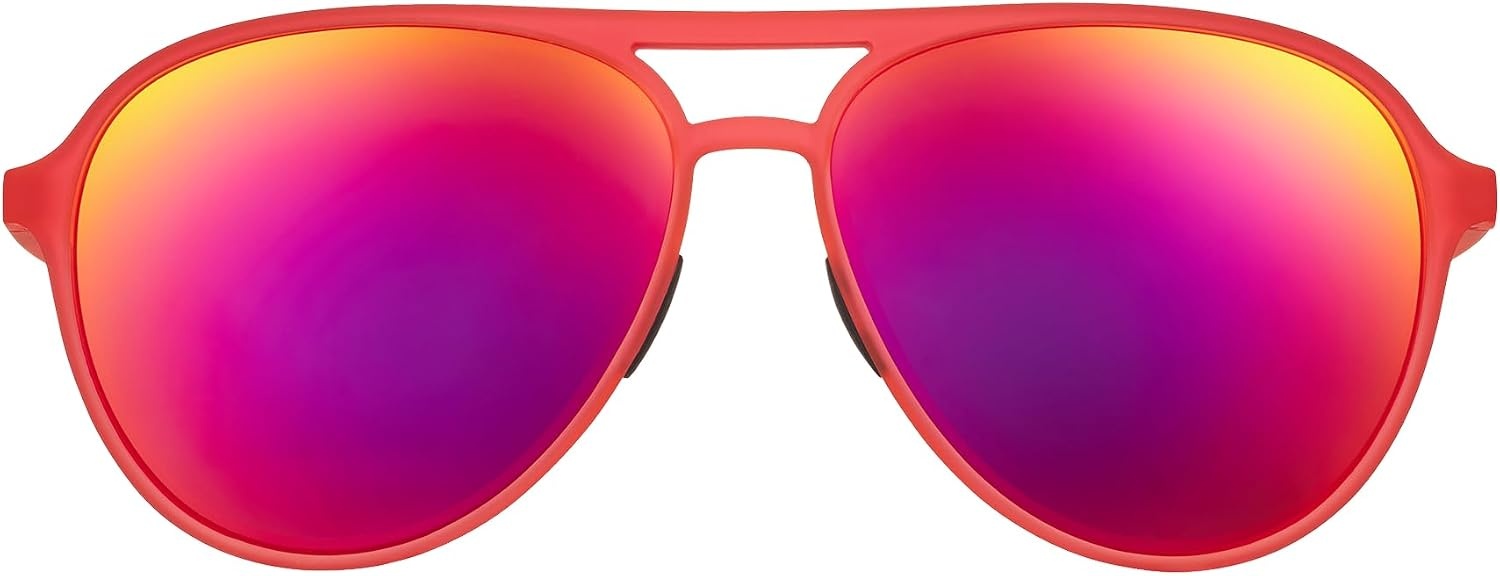 image:imagegoodr Mach G Polarized Sunglasses Women amp Men  Large Sized Aviator Frames UV400 NonReflectiveMirrored Lenses No Slip Multi ColorsCaptain Blunts Redeye
